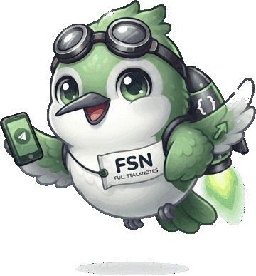 FullstackNotes mascot waving