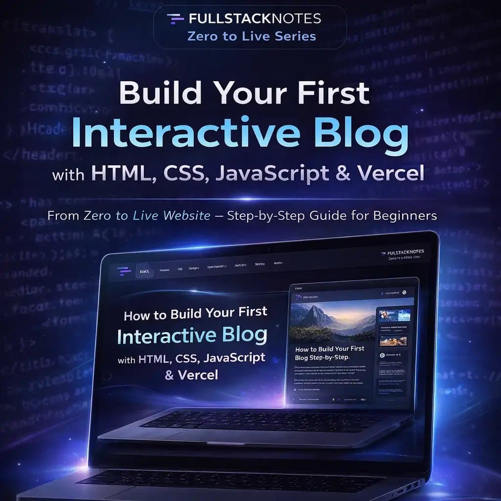 Build Your First Interactive Blog with HTML, CSS, JavaScript & Vercel