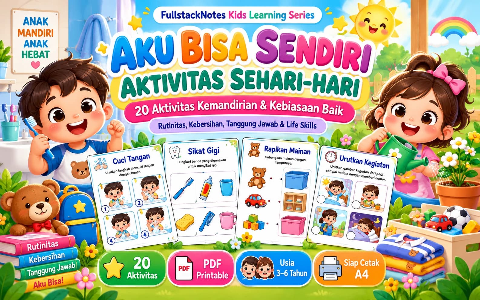 I Can Do It Myself — 20 Independence & Good Habit Activities for Preschool/Kindergarten Kids